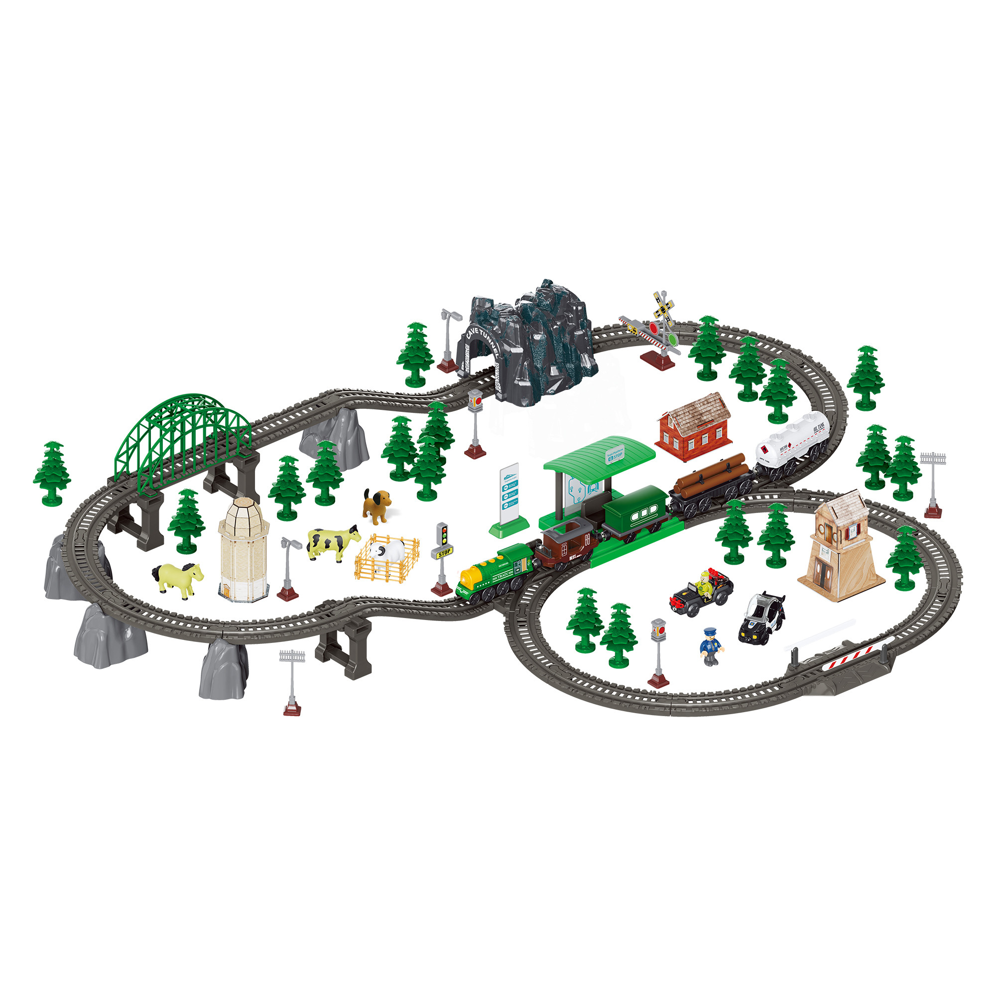 Ігровий набір OTAMANKO Мандрівний Експрес 118 деталей Зелений