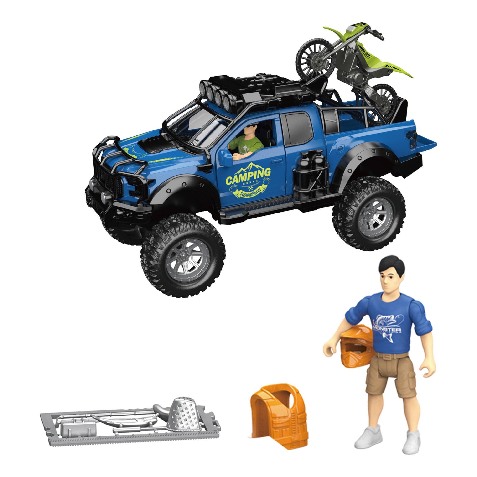 Ігровий набір OTAMANKO Автотуризм Позашляховик з мотоциклом