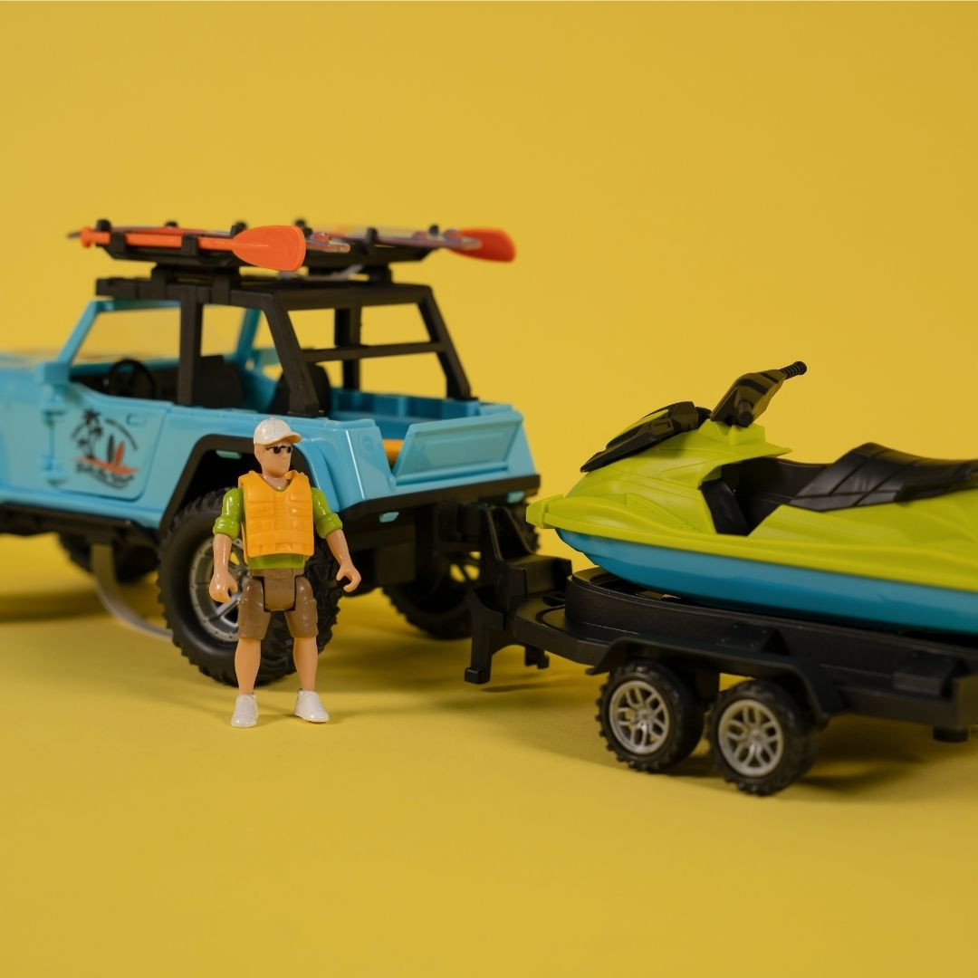 Ігровий набір OTAMANKO Автотуризм Позашляховик з 2 дошками для серфінгу та гідроциклом