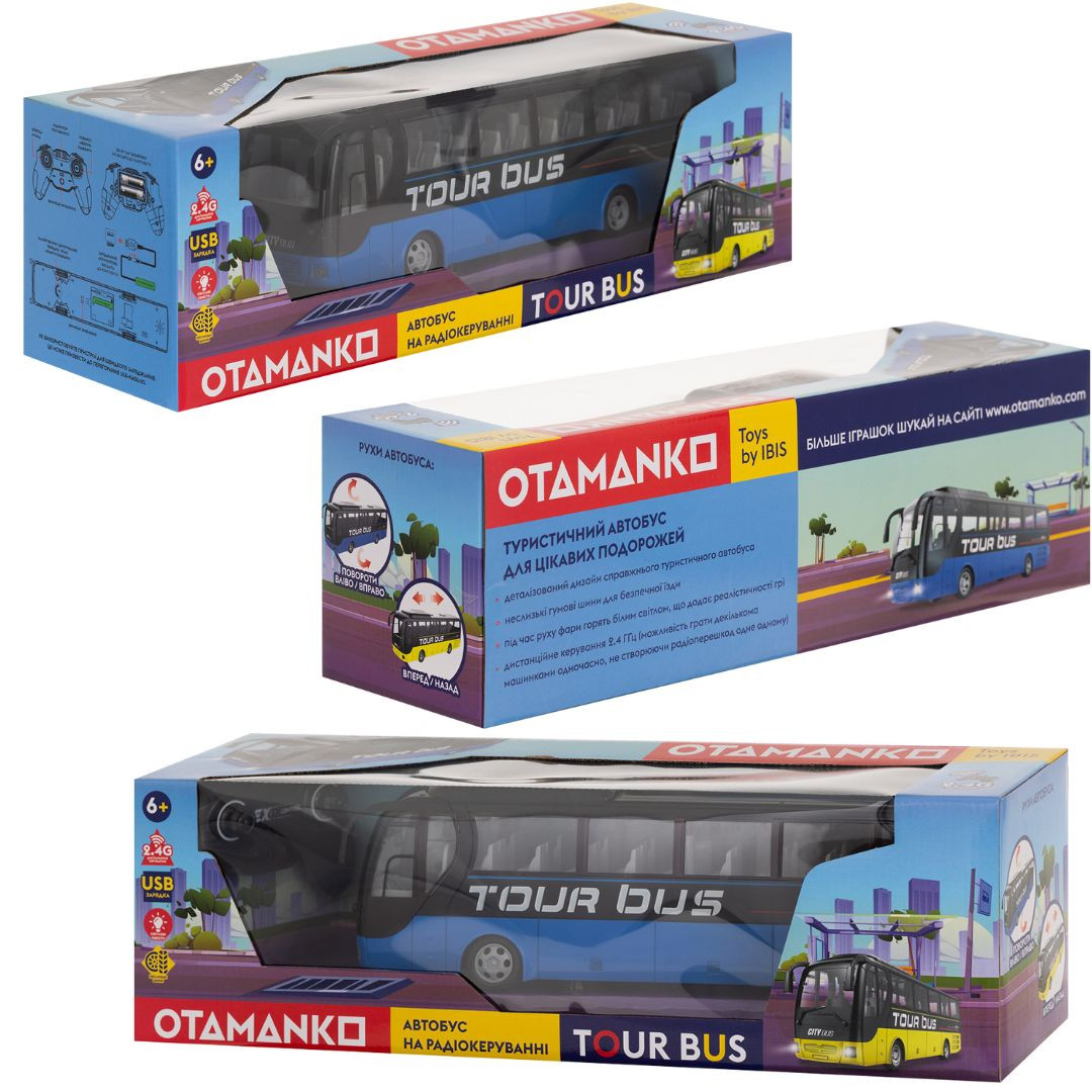 Машинка OTAMANKO Автобус на радіокеруванні TOUR BUS Синій