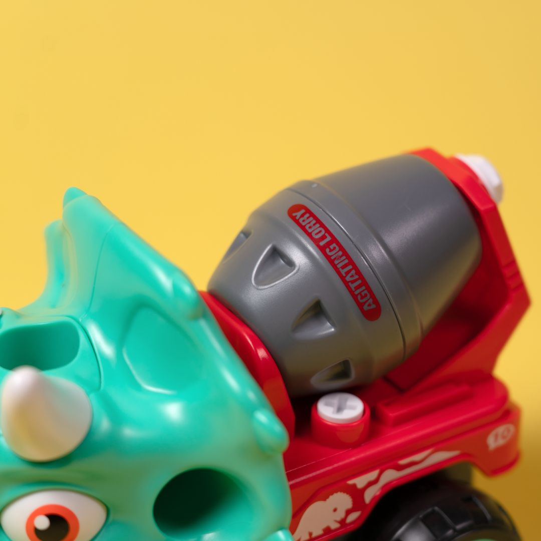 Машинка-конструктор OTAMANKO Трицератопс бетонозмішувач Блакитний/червоний