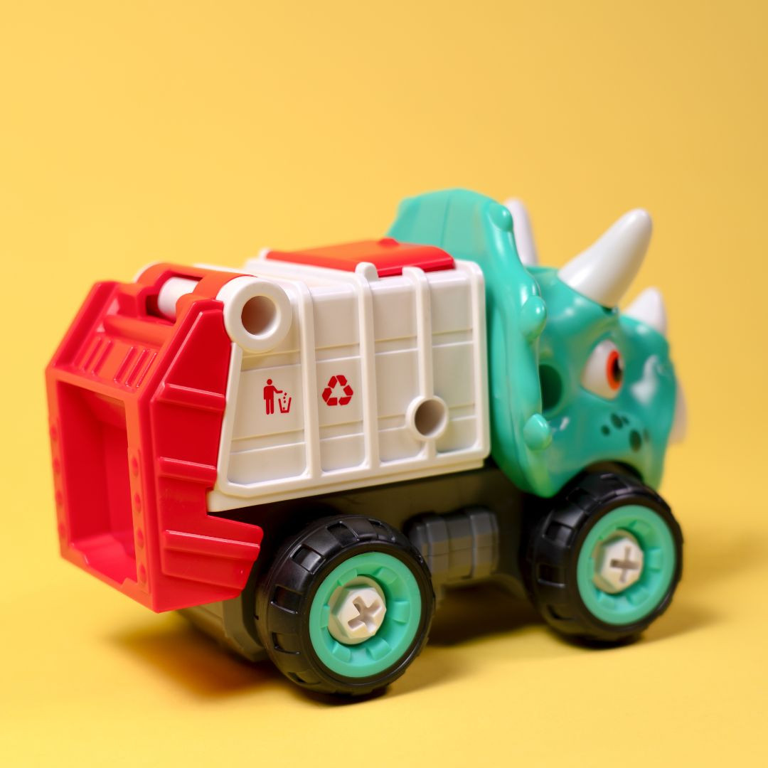 Машинка-конструктор OTAMANKO Трицератопс смітєвоз Блакитний/червоний