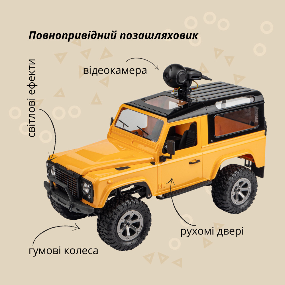 Машинка OTAMANKO 4x4 повнопривідний позашляховик з камерою жовтий