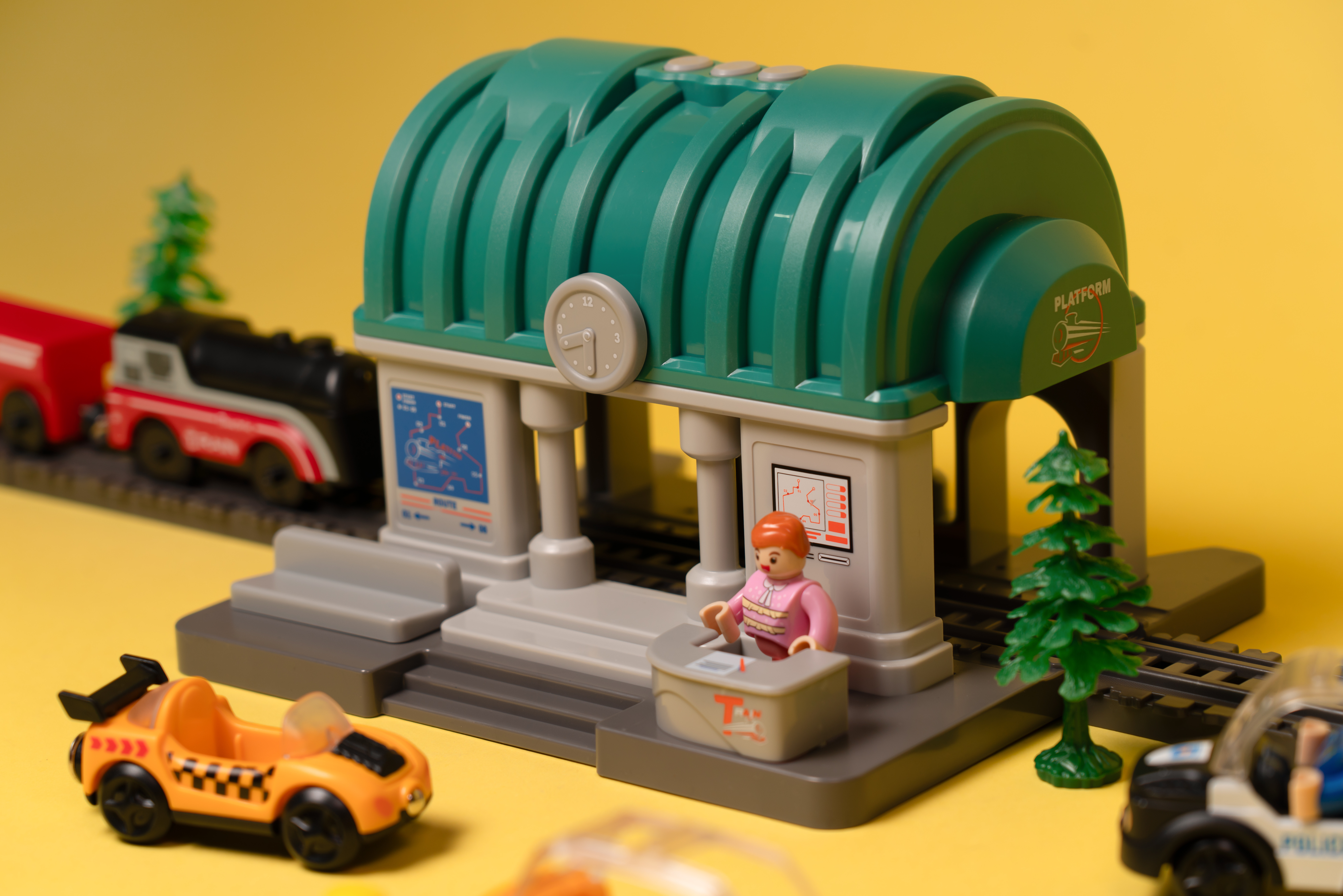 Ігровий набір OTAMANKO Мандрівний Експрес 108 деталей Чорний/червоний