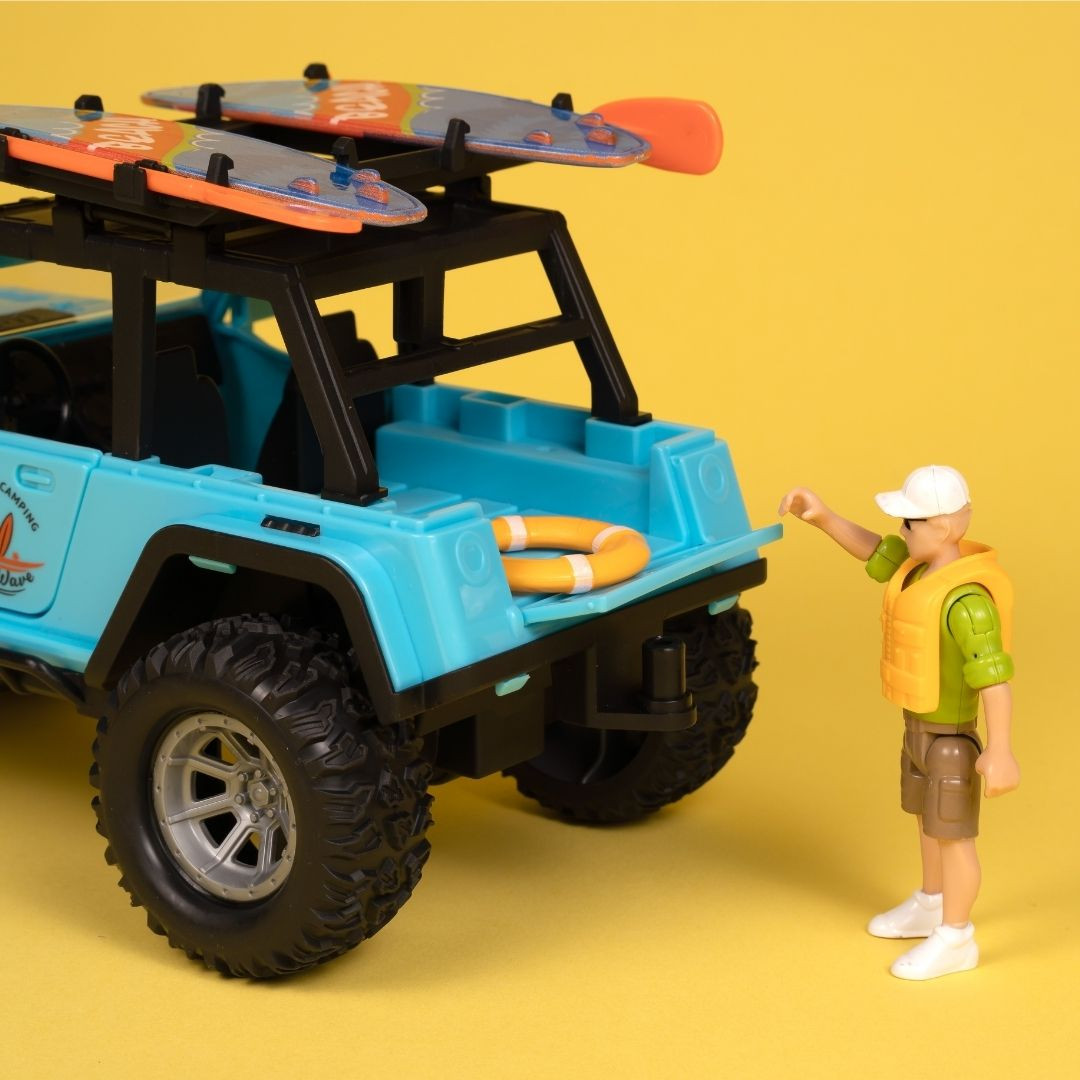 Ігровий набір OTAMANKO Автотуризм Позашляховик з 2 дошками для серфінгу та велосипед