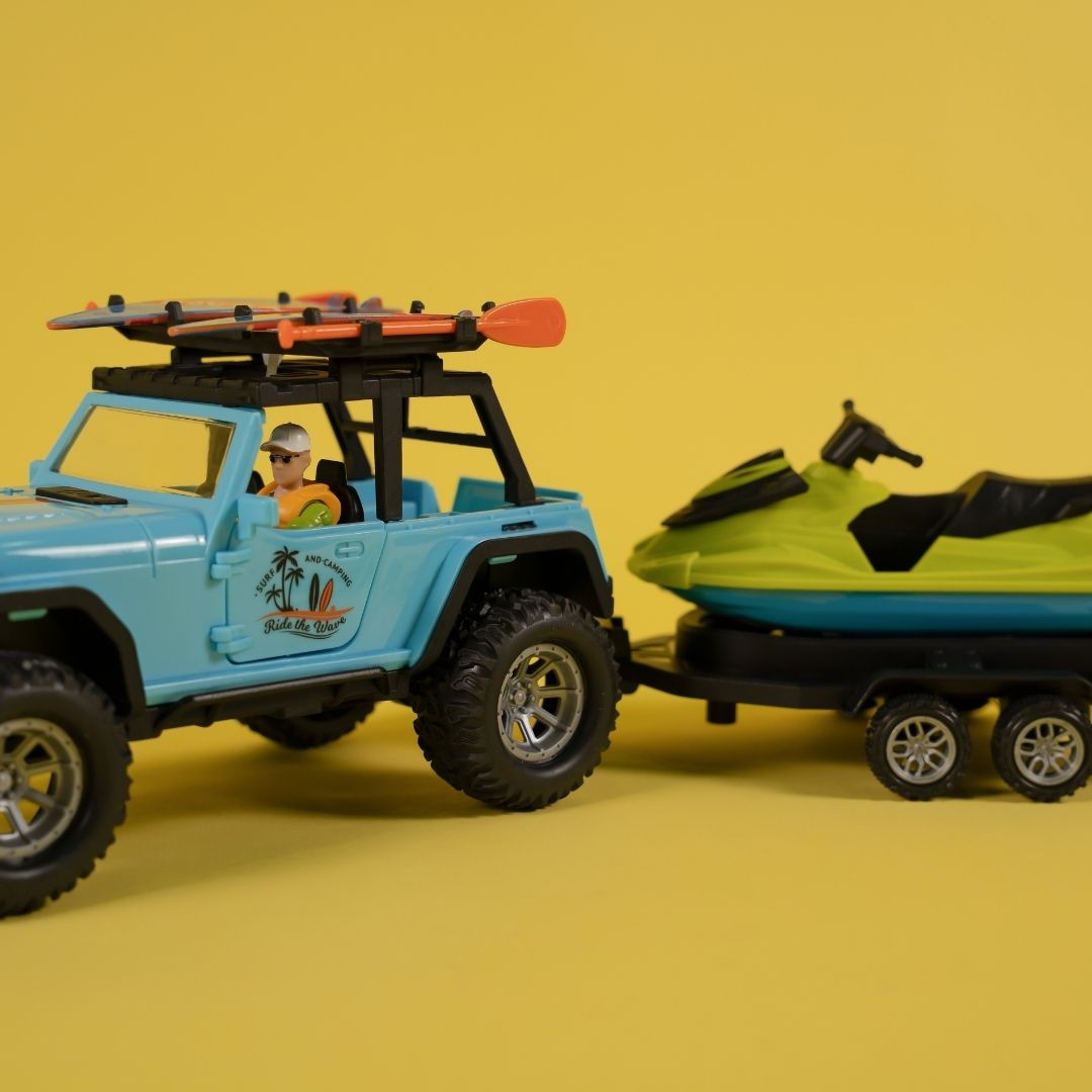Ігровий набір OTAMANKO Автотуризм Позашляховик з 2 дошками для серфінгу та гідроциклом