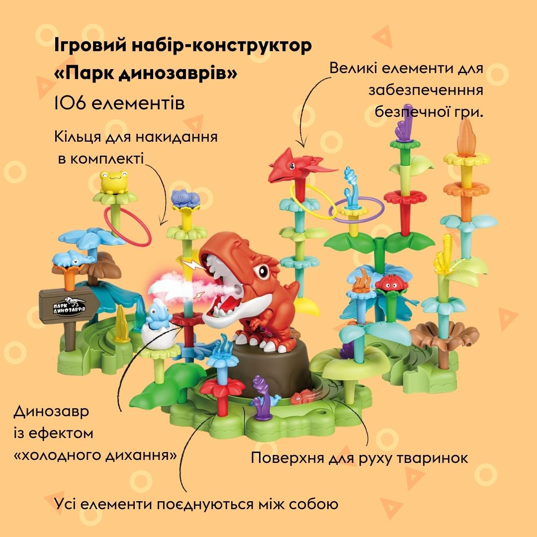 Ігровий набір OTAMANKO Конструктор Парк динозаврів