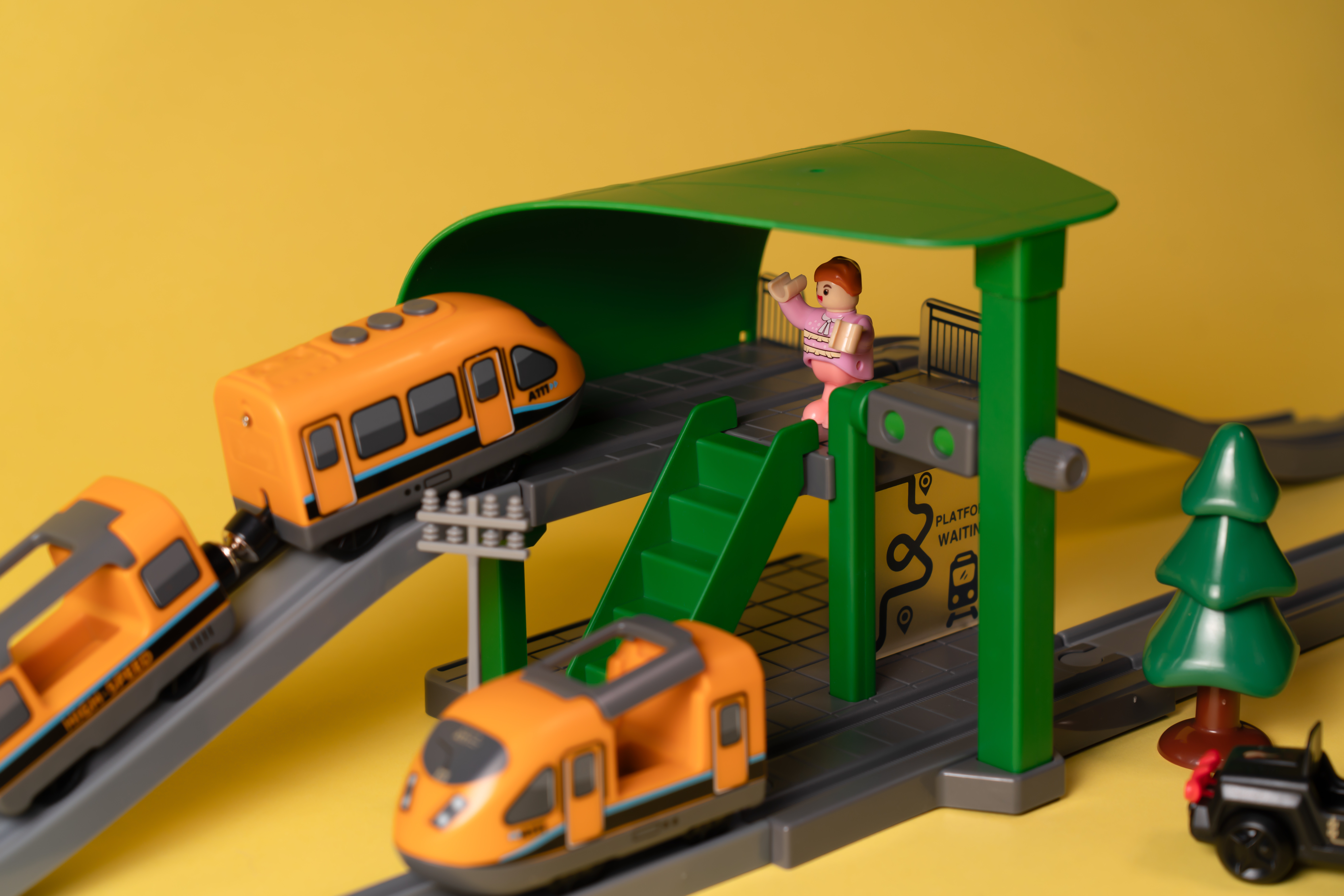 Ігровий набір OTAMANKO Мандрівний Експрес 98 деталей Помаранчевий