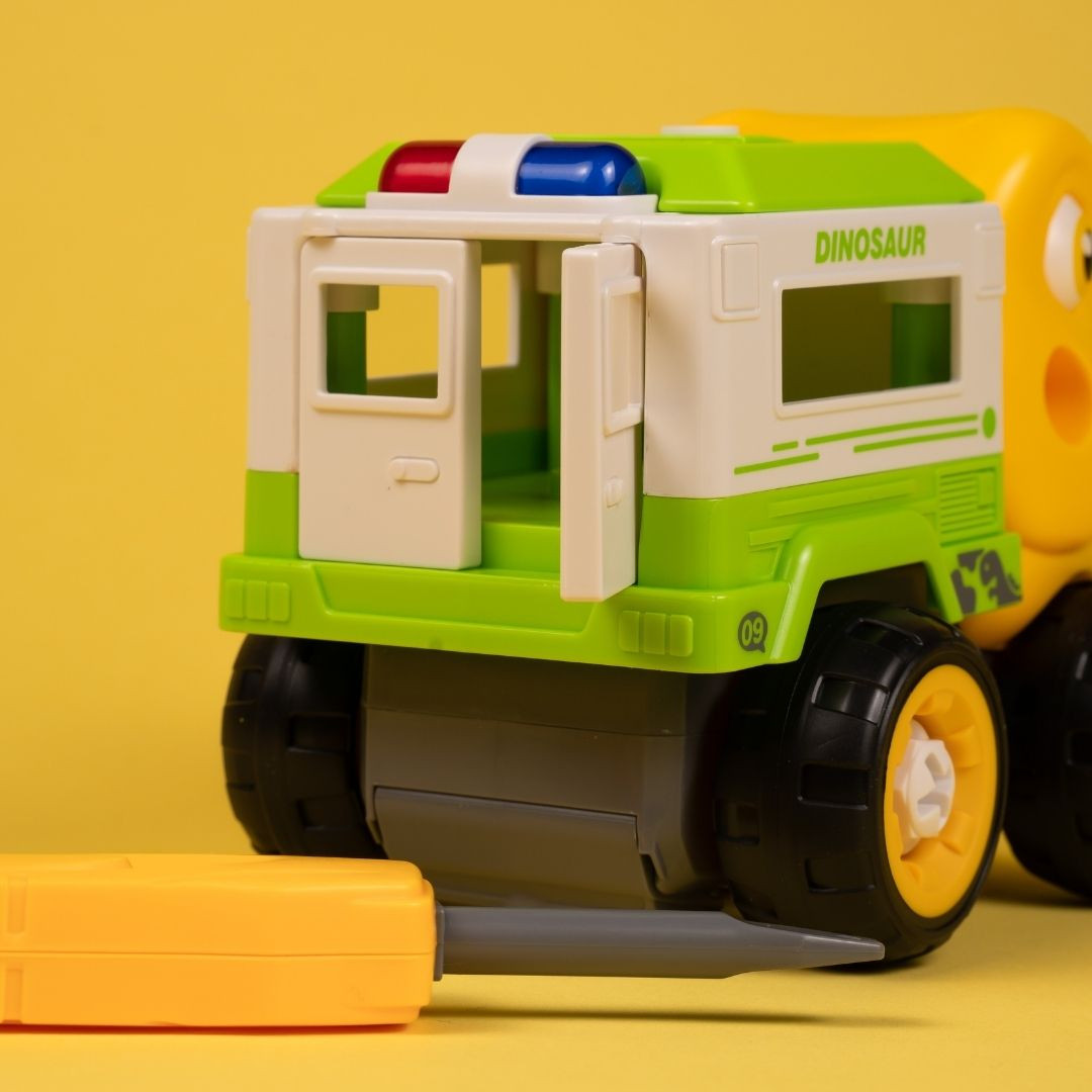 Машинка-конструктор OTAMANKO Тиранозавр вантажівка Жовтий/зелений