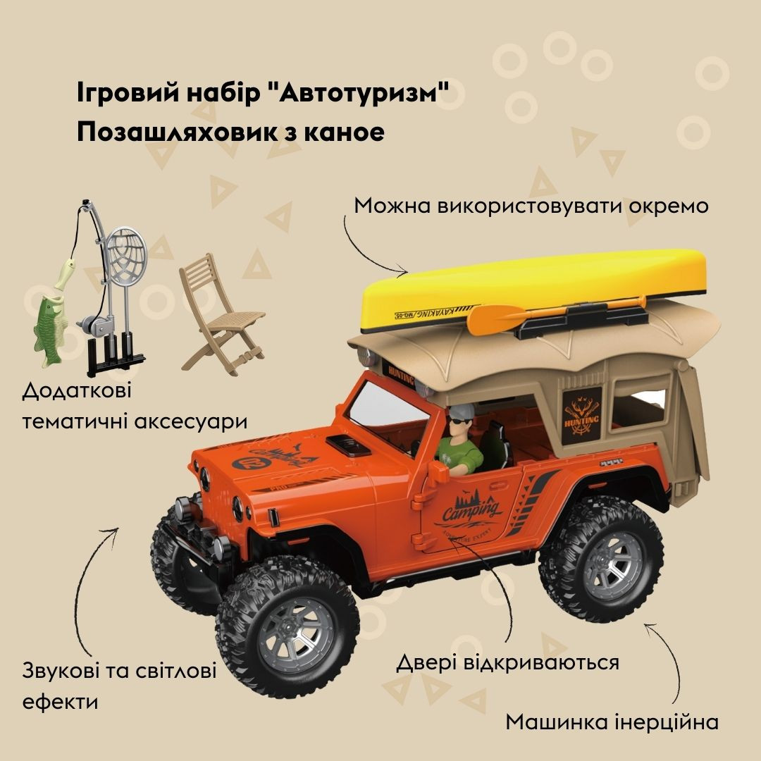 Ігровий набір OTAMANKO Автотуризм Позашляховик з каное