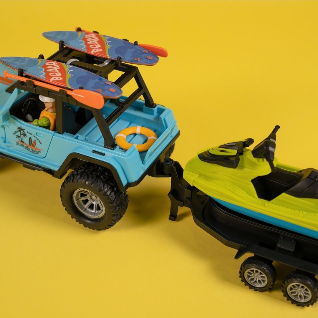 Ігровий набір OTAMANKO Автотуризм Позашляховик з 2 дошками для серфінгу та гідроциклом