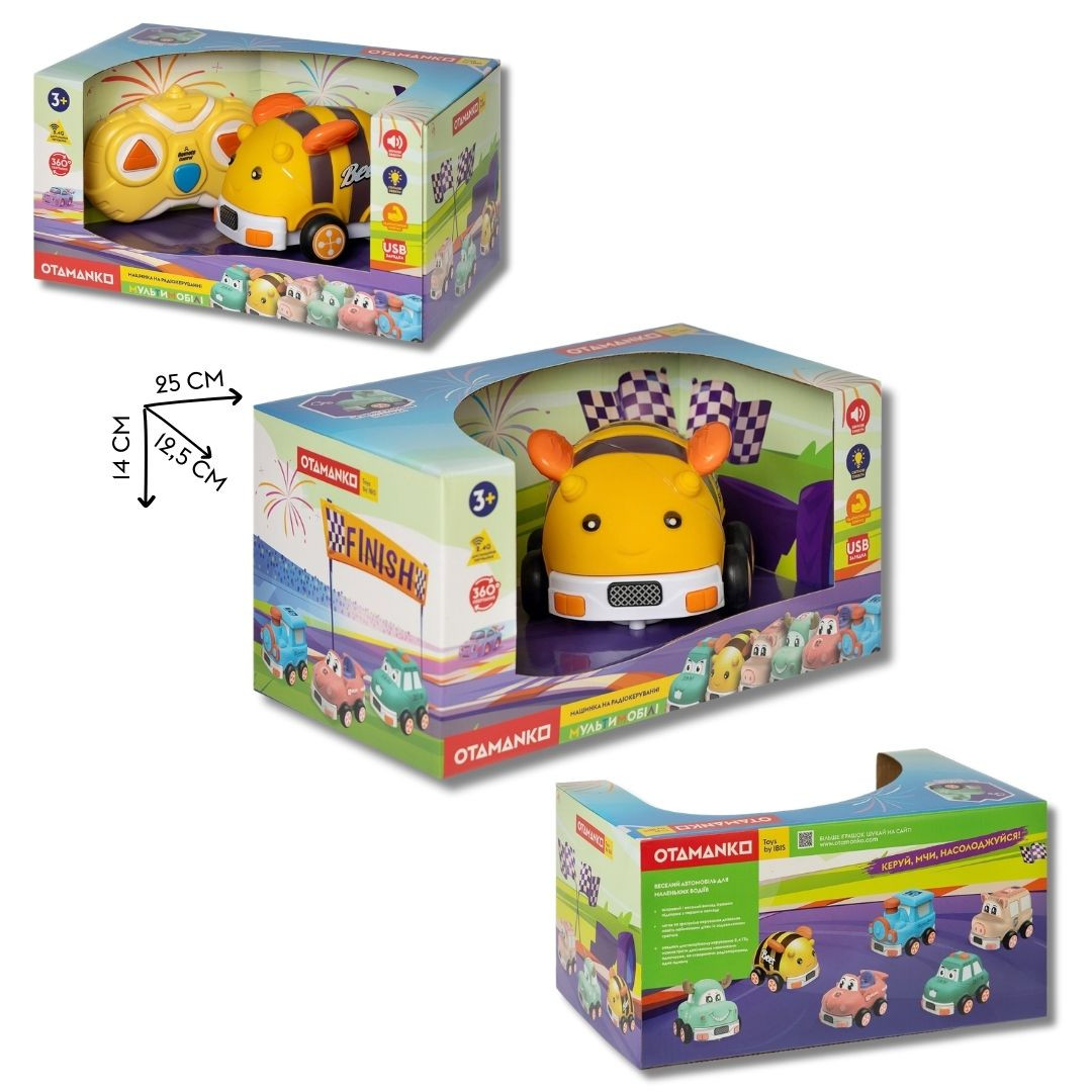 Машинка OTAMANKO Мультимобілі Бджола помаранчевий