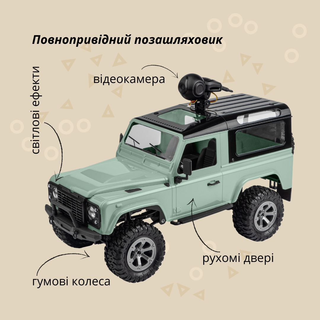 Машинка OTAMANKO 4x4 повнопривідний позашляховик з камерою зелений