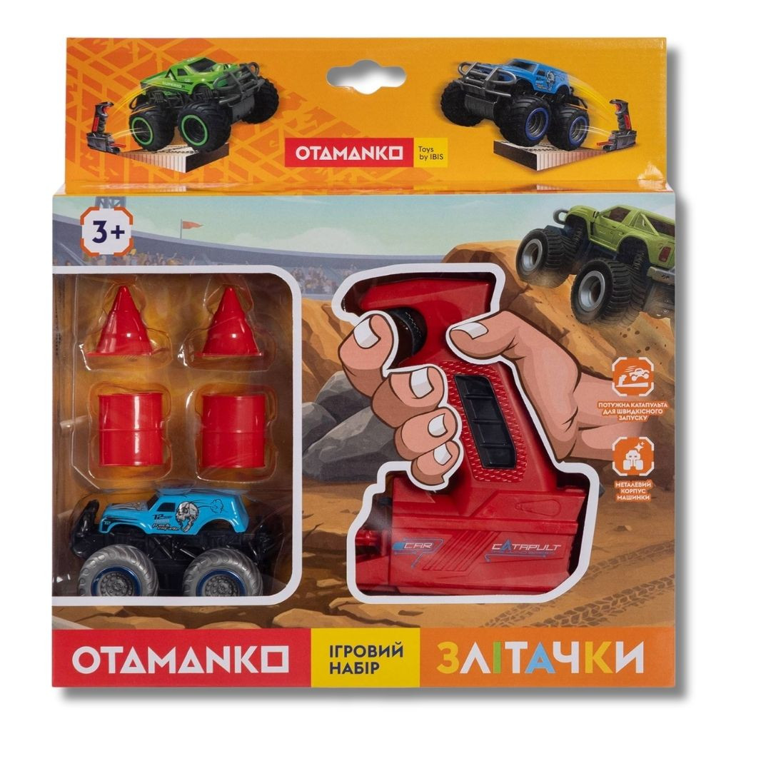 Ігровий набір OTAMANKO Злітачки (1 машинка і 1 катапульта) Блакитний