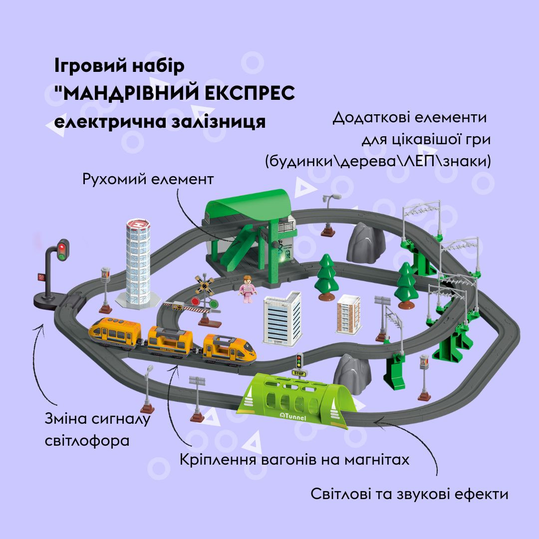 Ігровий набір OTAMANKO Мандрівний Експрес 98 деталей Помаранчевий