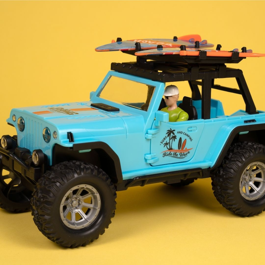 Ігровий набір OTAMANKO Автотуризм Позашляховик з 2 дошками для серфінгу та велосипед