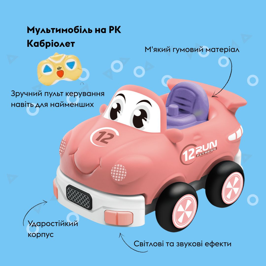 Машинка OTAMANKO Мультимобілі Кабріолет рожевий