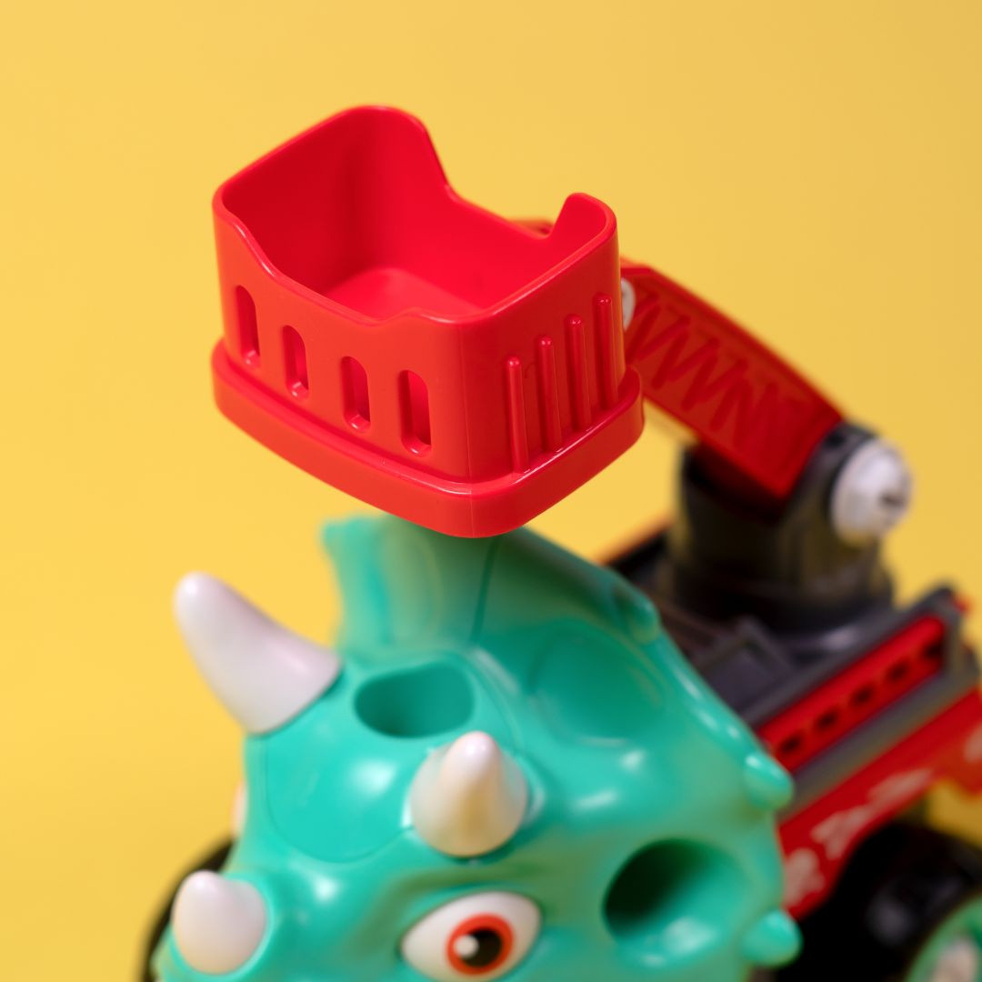 Машинка-конструктор OTAMANKO Трицератопс пожежна драбина Блакитний/червоний