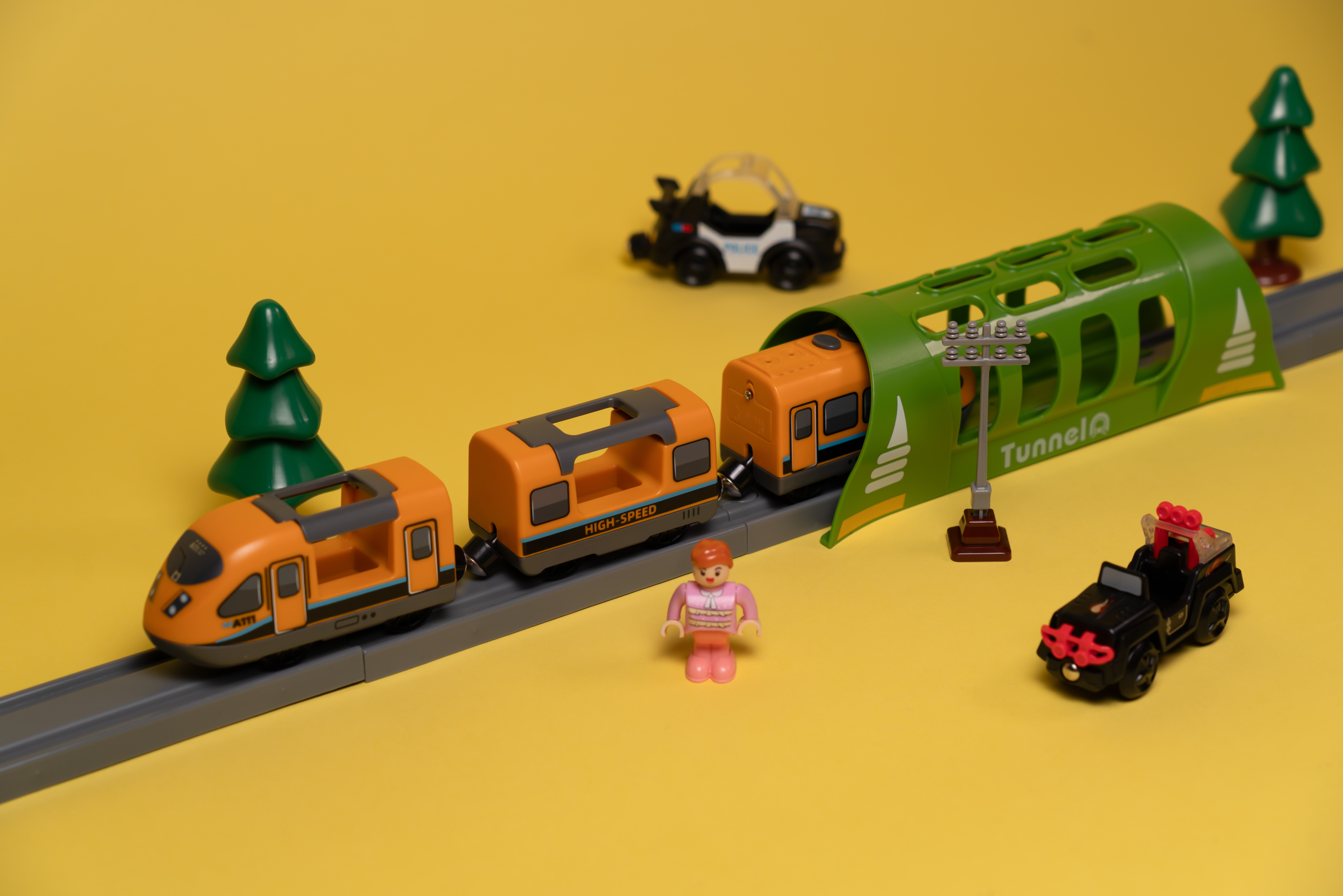 Ігровий набір OTAMANKO Мандрівний Експрес 98 деталей Помаранчевий