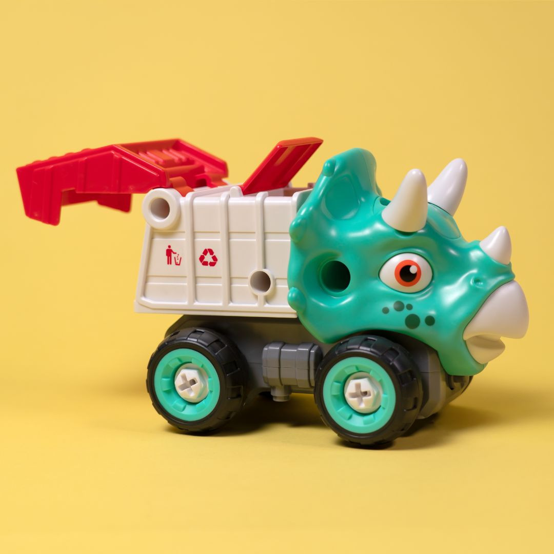 Машинка-конструктор OTAMANKO Трицератопс смітєвоз Блакитний/червоний