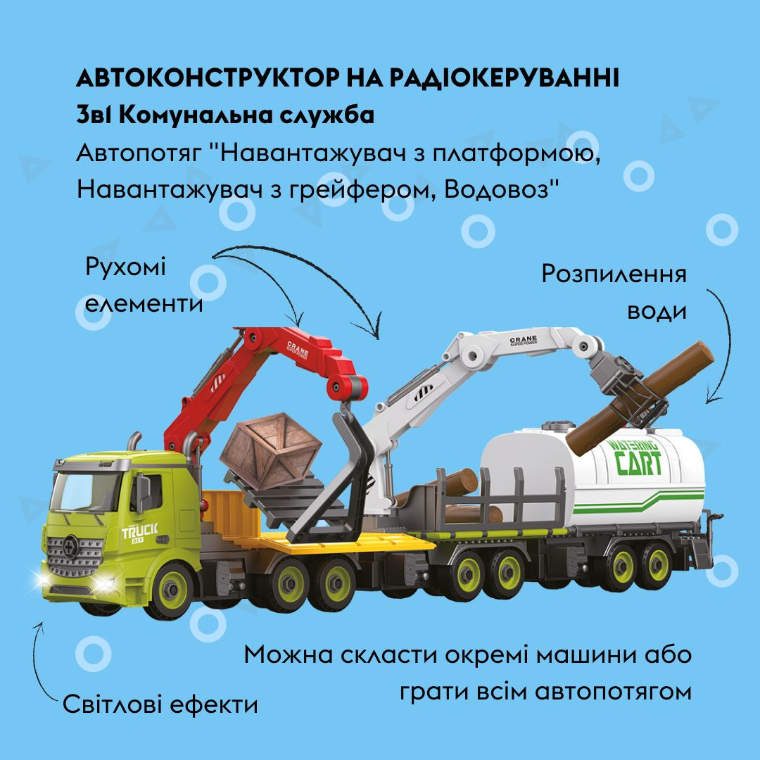 Автоконструктор OTAMANKO 3-в-1 Комунальна служба Навантажувач з піддоном
