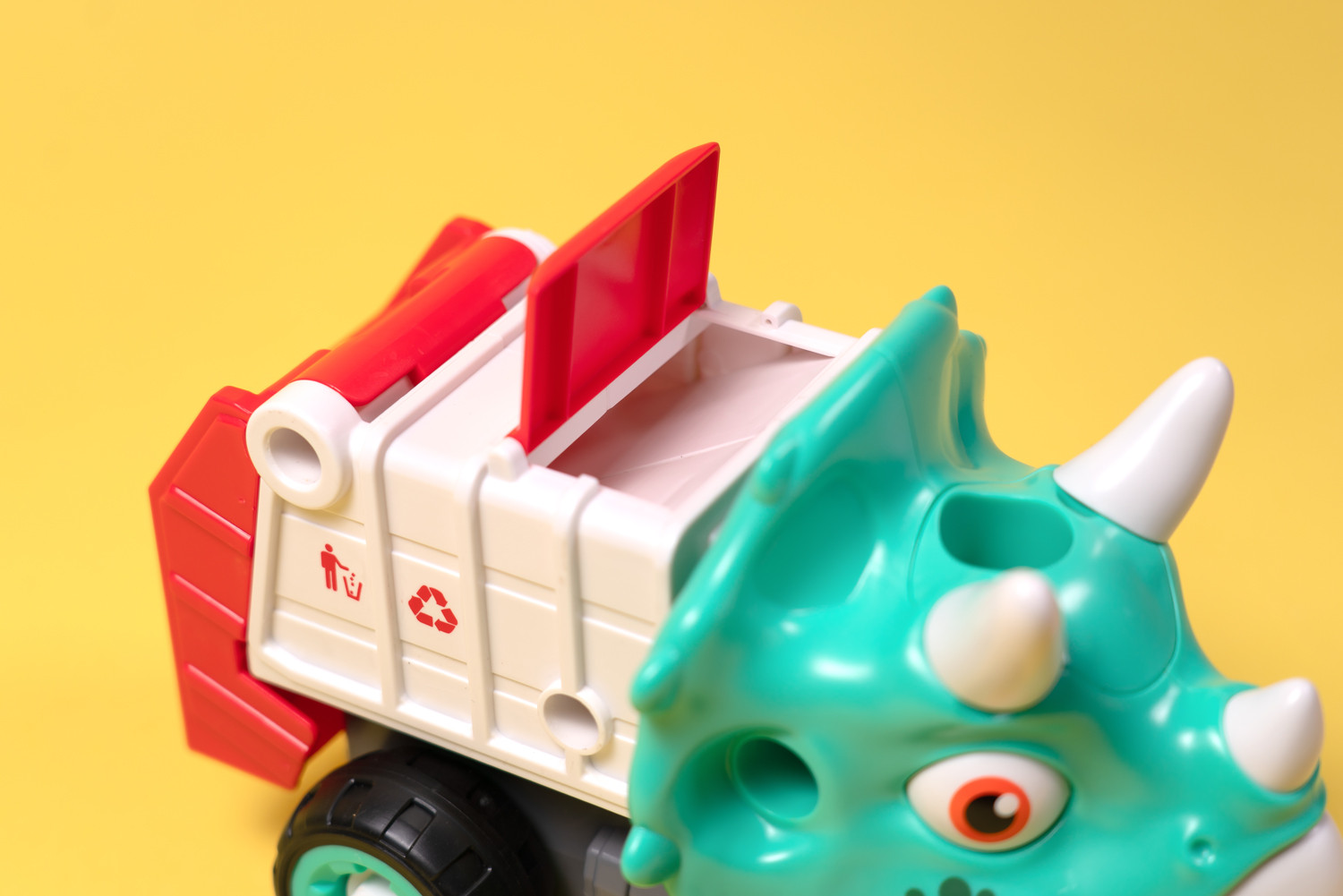 Машинка-конструктор OTAMANKO Трицератопс сміттєвоз Блакитний/червоний