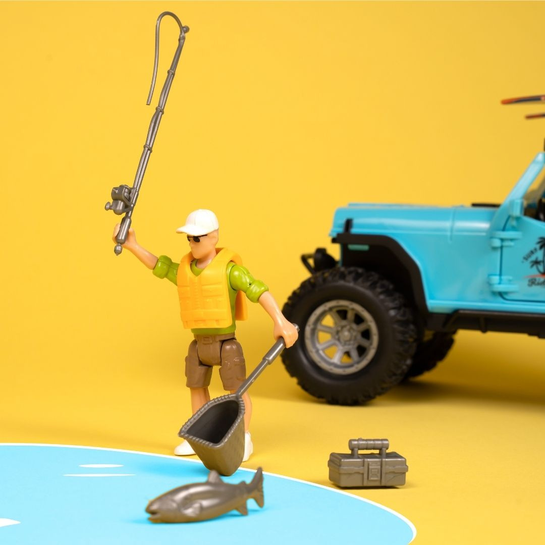 Ігровий набір OTAMANKO Автотуризм Позашляховик з 2 дошками для серфінгу та велосипед