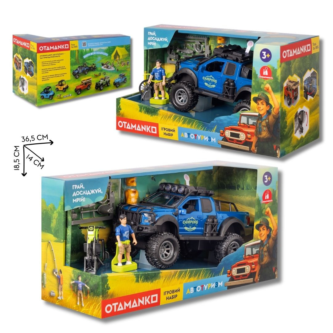 Ігровий набір OTAMANKO Автотуризм Позашляховик з мотоциклом