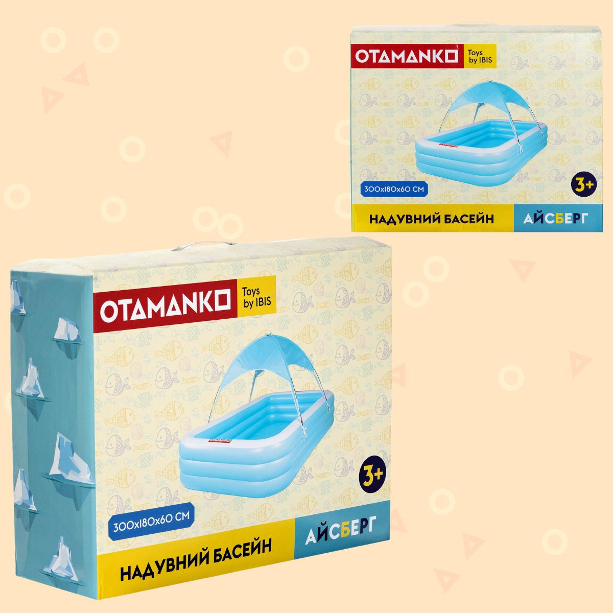 Басейн з тентом прямокутний OTAMANKO Айсберг