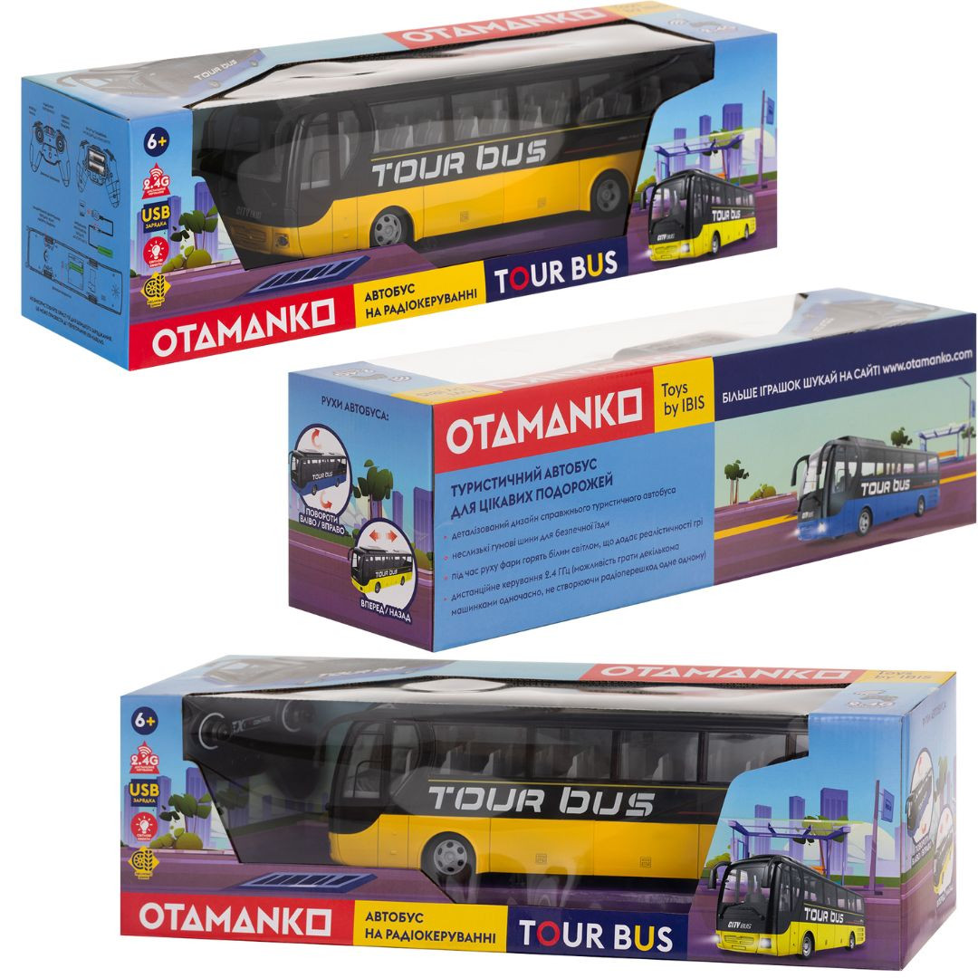 Машинка OTAMANKO Автобус на радіокеруванні TOUR BUS Жовтий