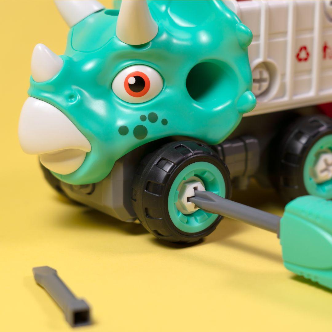 Машинка-конструктор OTAMANKO Трицератопс смітєвоз Блакитний/червоний